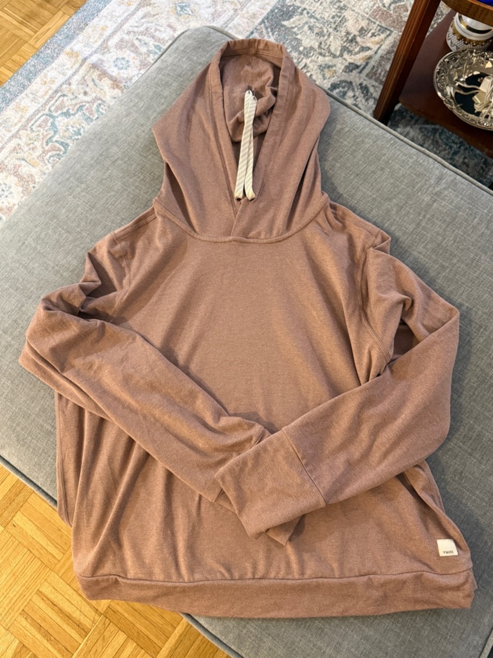 Vuori Halo Cropped Hoodie Pink Heather